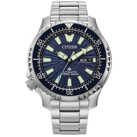 Men's Citizen Promaster Dive Automatic Watch with Blue Dial (Model: Ny0136-52L) Product Image