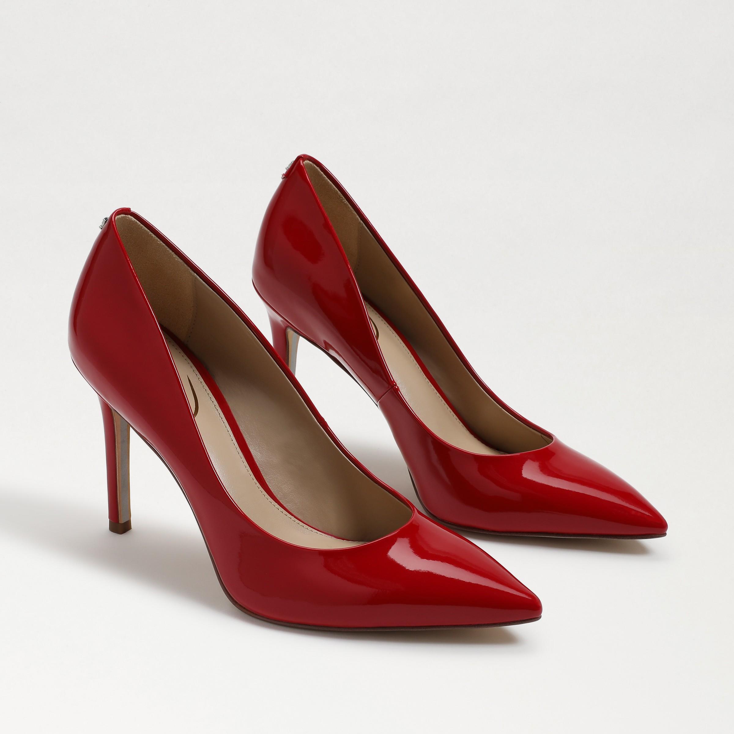 Sam Edelman Hazel Pointed Toe Pump Ruby Patent Leather Product Image