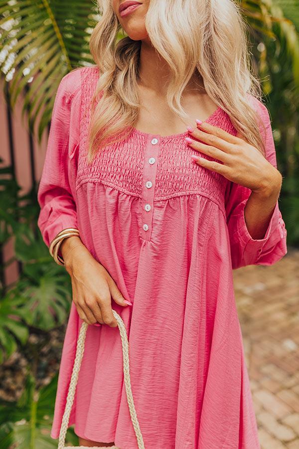 Manhattan Meeting Tunic Dress In Pink Product Image