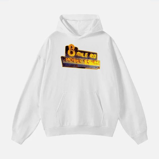 Sopula Long Sleeve Eminem 8 Mile Graphic Fleece-Lined Pocket Hoodie Product Image