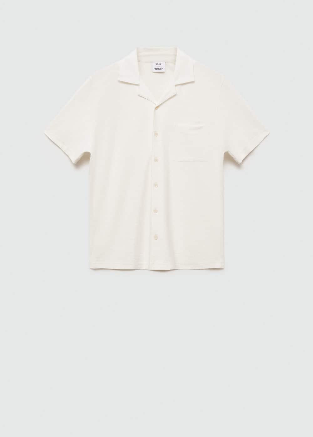 Mango Mens Chest-Pocket Cotton Shirt Product Image