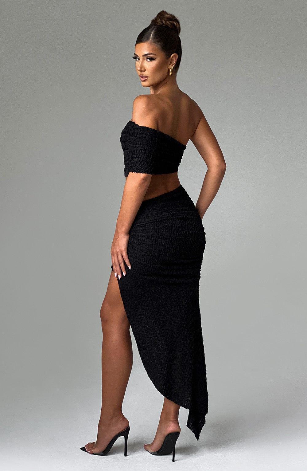 Zina Midi Skirt - Black Product Image