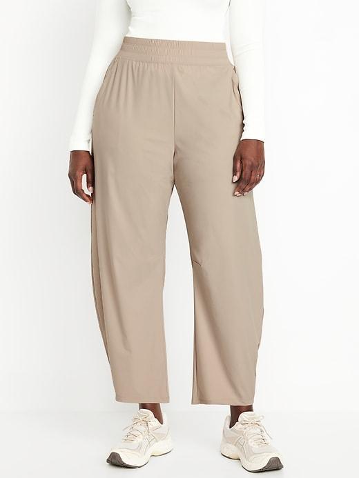 High-Waisted SleekTech Barrel Ankle Pants Product Image