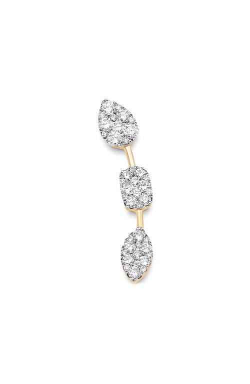 Sara Weinstock Reverie Three-Cluster Diamond Ear Crawler Earrings Product Image