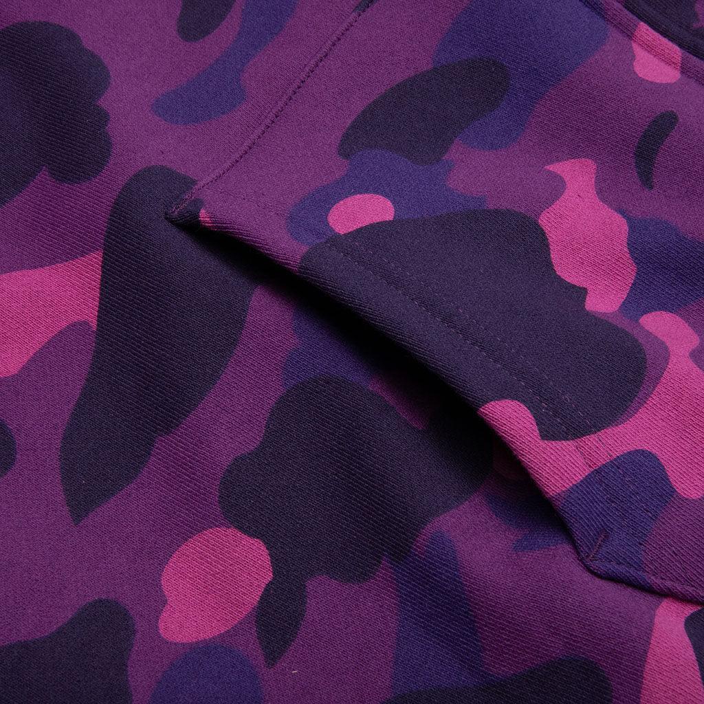 Color Camo Shark Full Zip Hoodie - Purple Male Product Image