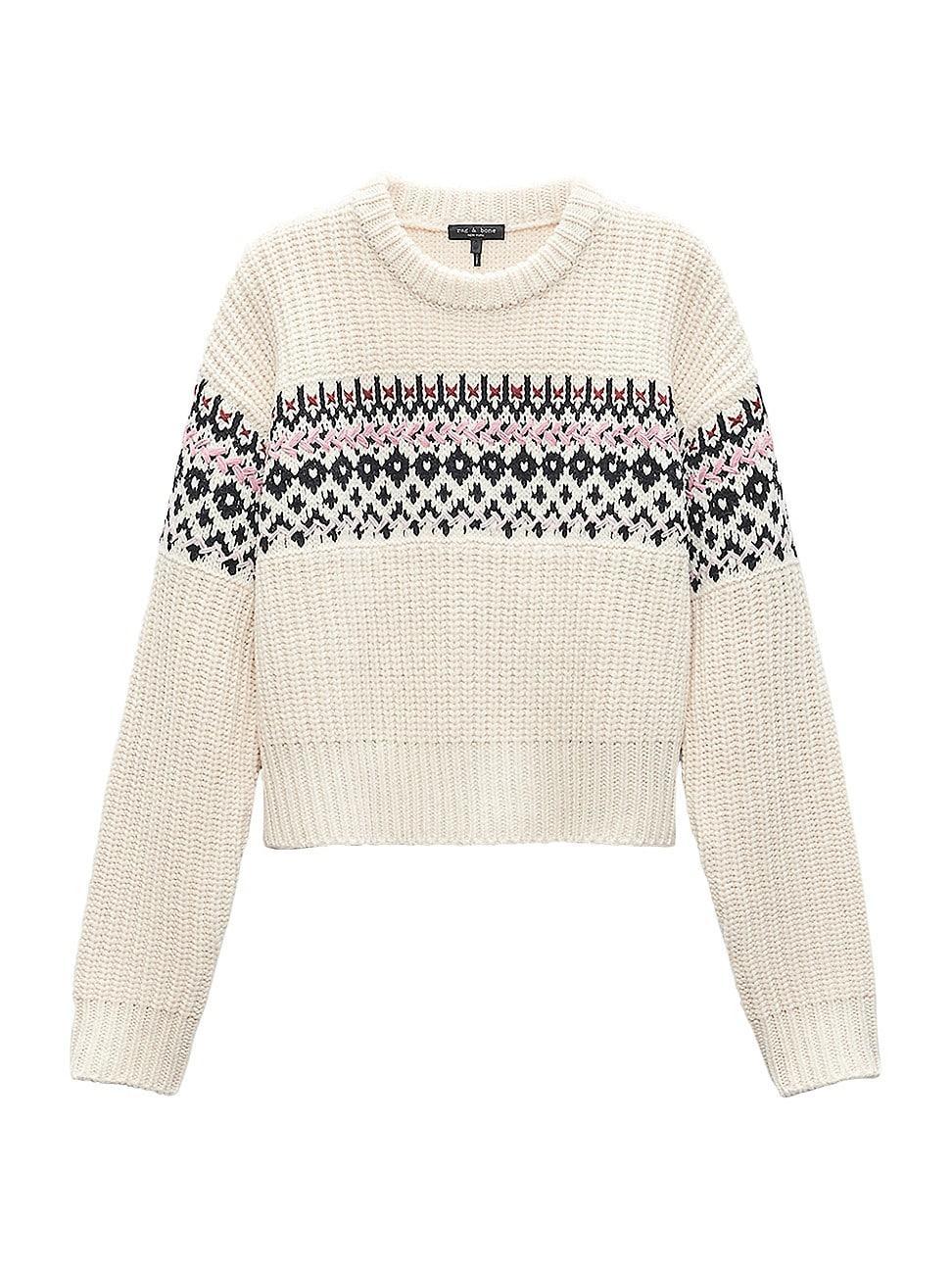 Womens Leigh Fair Isle-Style Crewneck Sweater Product Image