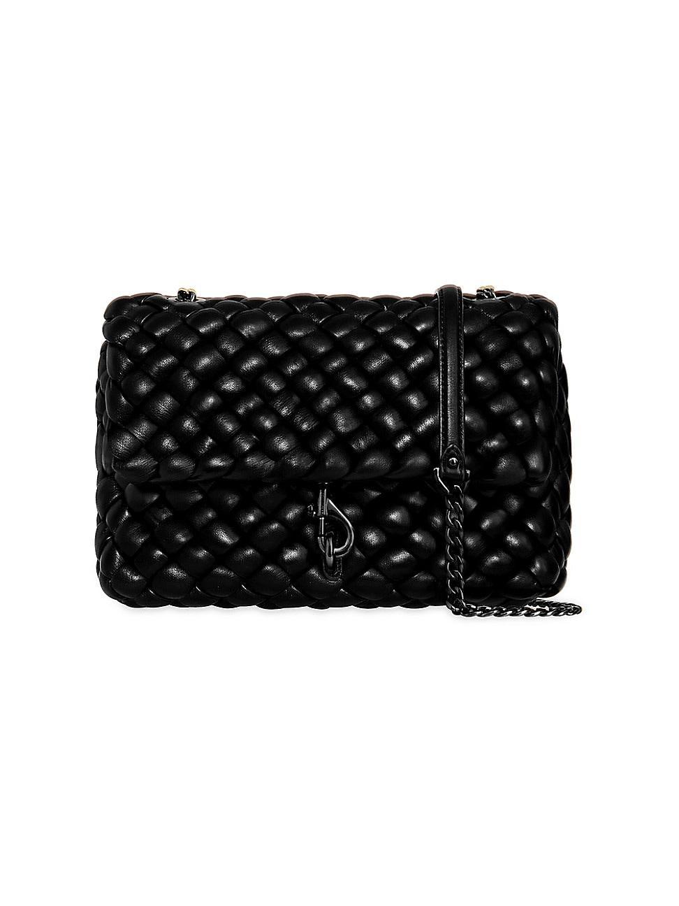 Rebecca Minkoff Edie Woven Leather Convertible Crossbody Bag Product Image