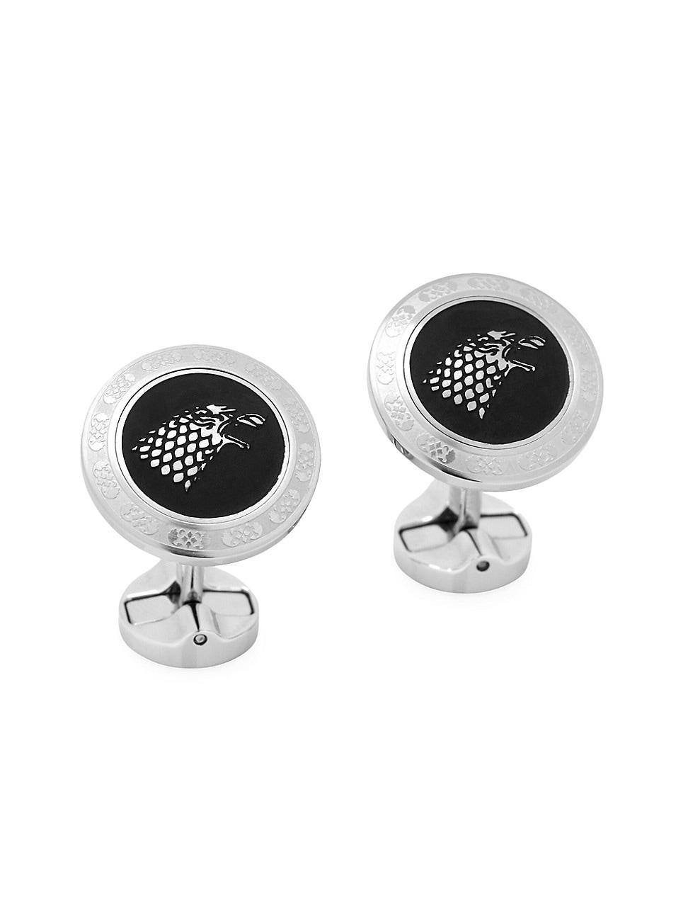 Stark Filigree Stainless Steel Cufflinks Product Image