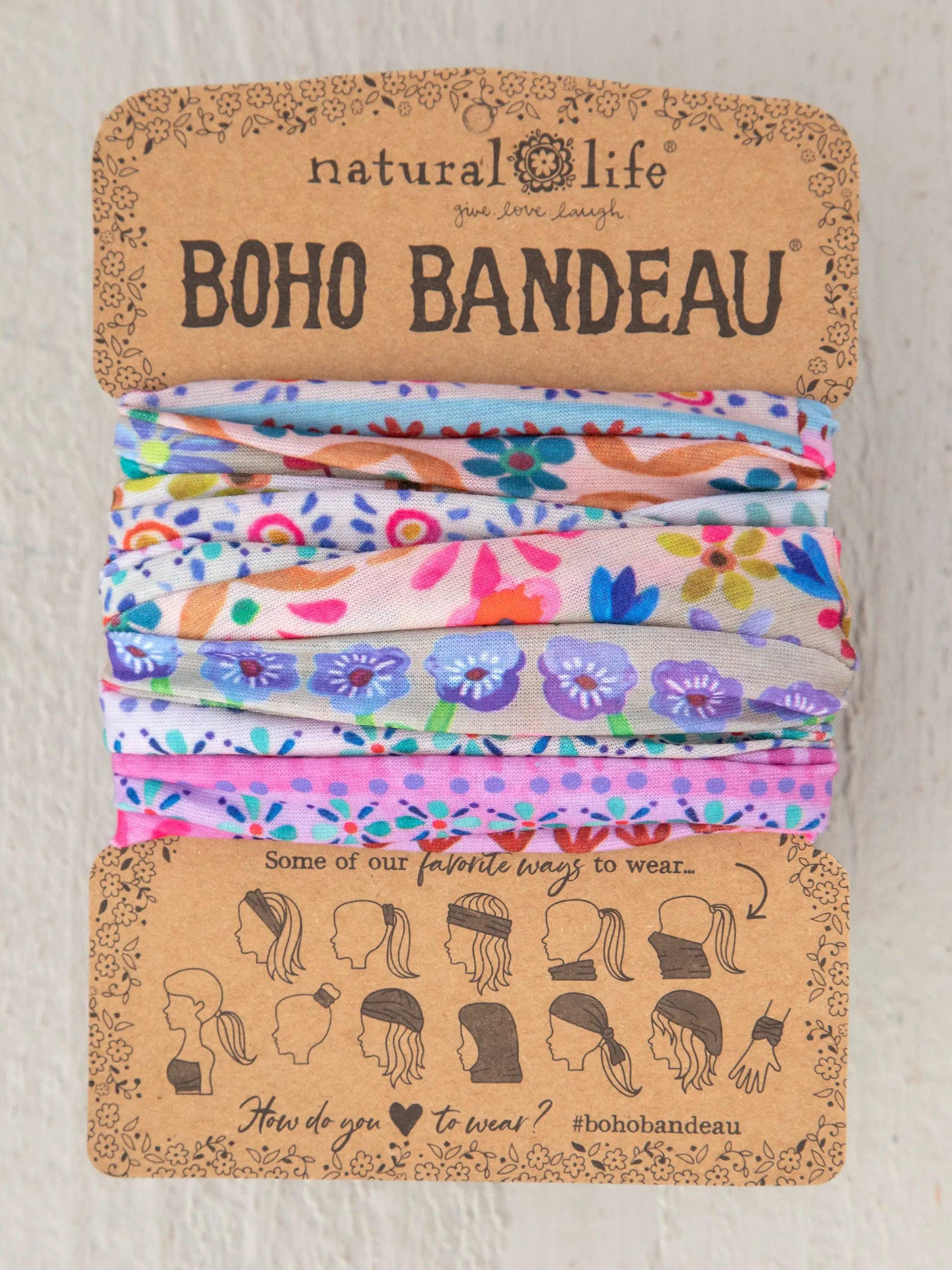 Full Boho Bandeau® Headband - Cream Border Product Image