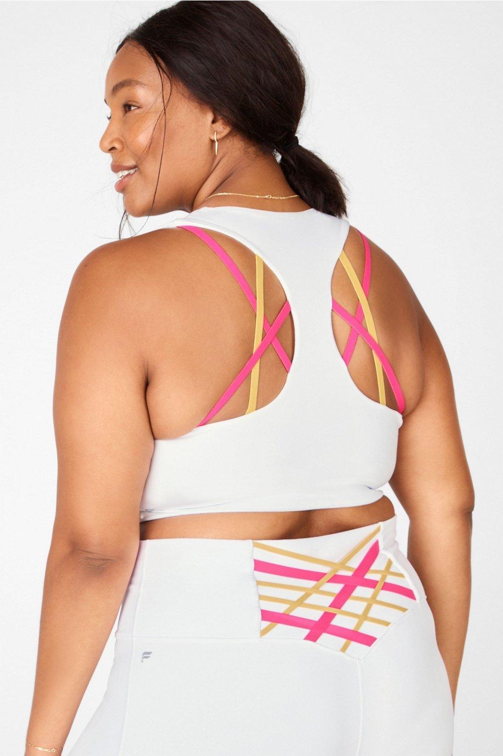 Fabletics Kessler High Impact Sports Bra Womens white plus Size 3X Product Image