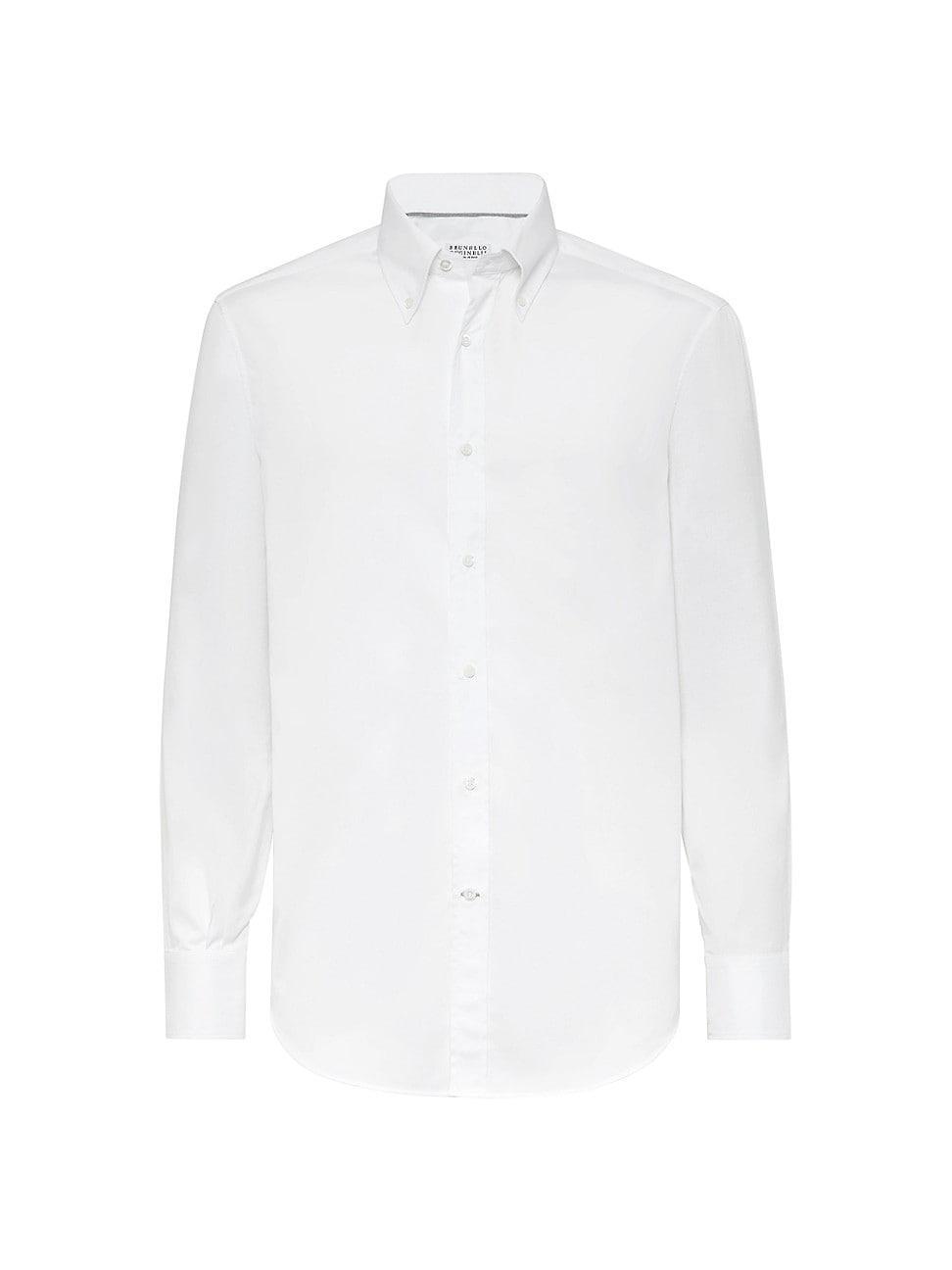 Mens Twill Basic Fit Shirt with Button Down Collar Product Image