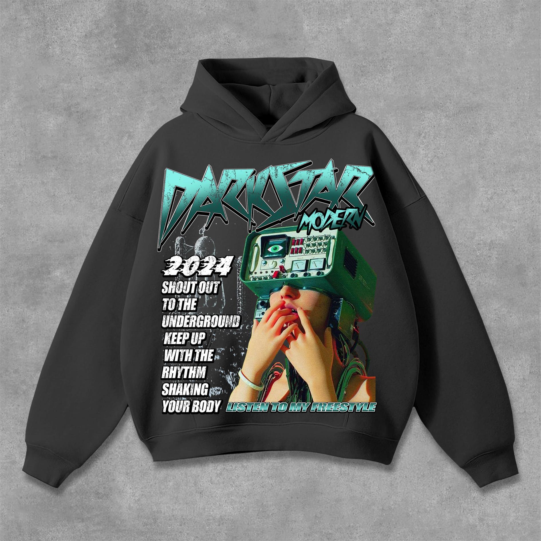 Sopula Hellstar Human Development Universe Graphic Print Pocket Hoodie Product Image