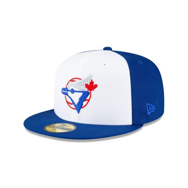 White Toronto Blue Jays X Lost & Found 59FIFTY Fitted Hat Male Product Image