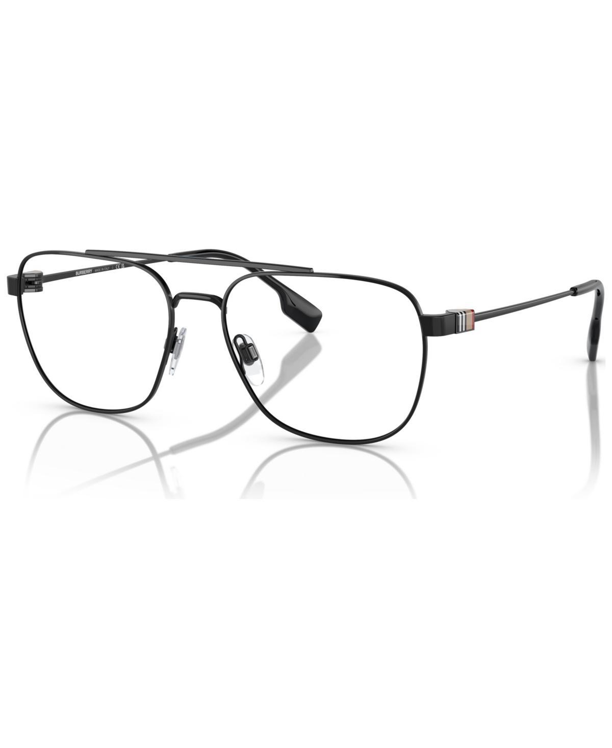 Burberry Mens Square Eyeglasses, BE1377 55 - Silver-Tone Product Image