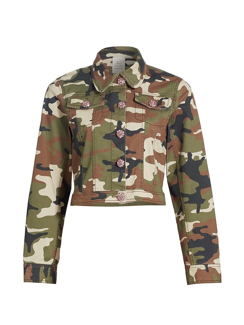 Womens Regina Camo Rhinestone Jacket Product Image