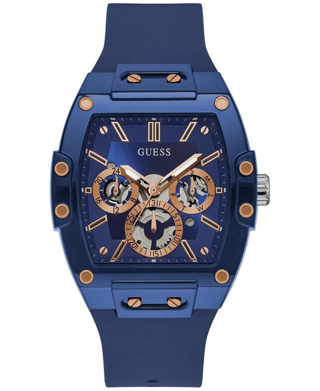 Guess® Men's Phoenix Blue Silicone Strap Watch Product Image