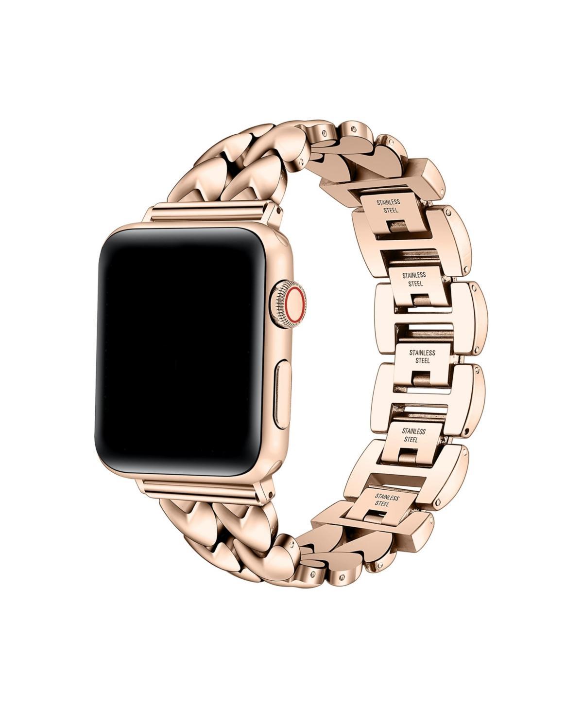 Posh Tech Womens Crush Stainless Steel Band with Hearts for Apple Watch 42mm, 44mm, 45mm, 49mm Product Image