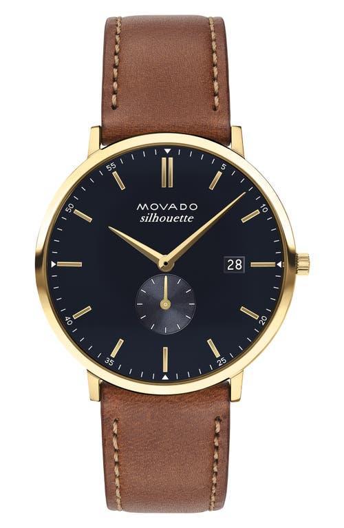 Movado Silhouette Gold Tone Ion Plated Stainless Steel Watch, 40mm Product Image