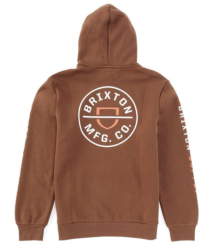 Brixton Long-Sleeve Crest Graphic Pullover Hoodie Product Image