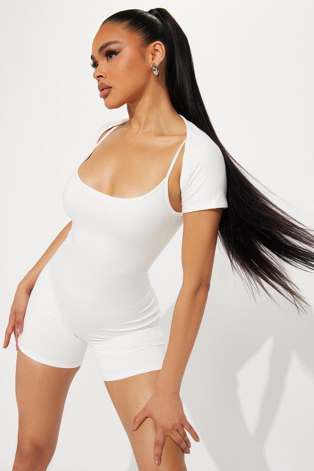 The In Between Romper Set - White Product Image