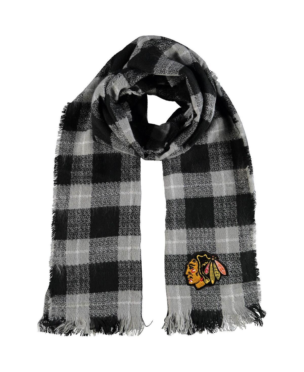 Womens Little Earth Chicago Blackhawks Plaid Blanket Scarf Product Image