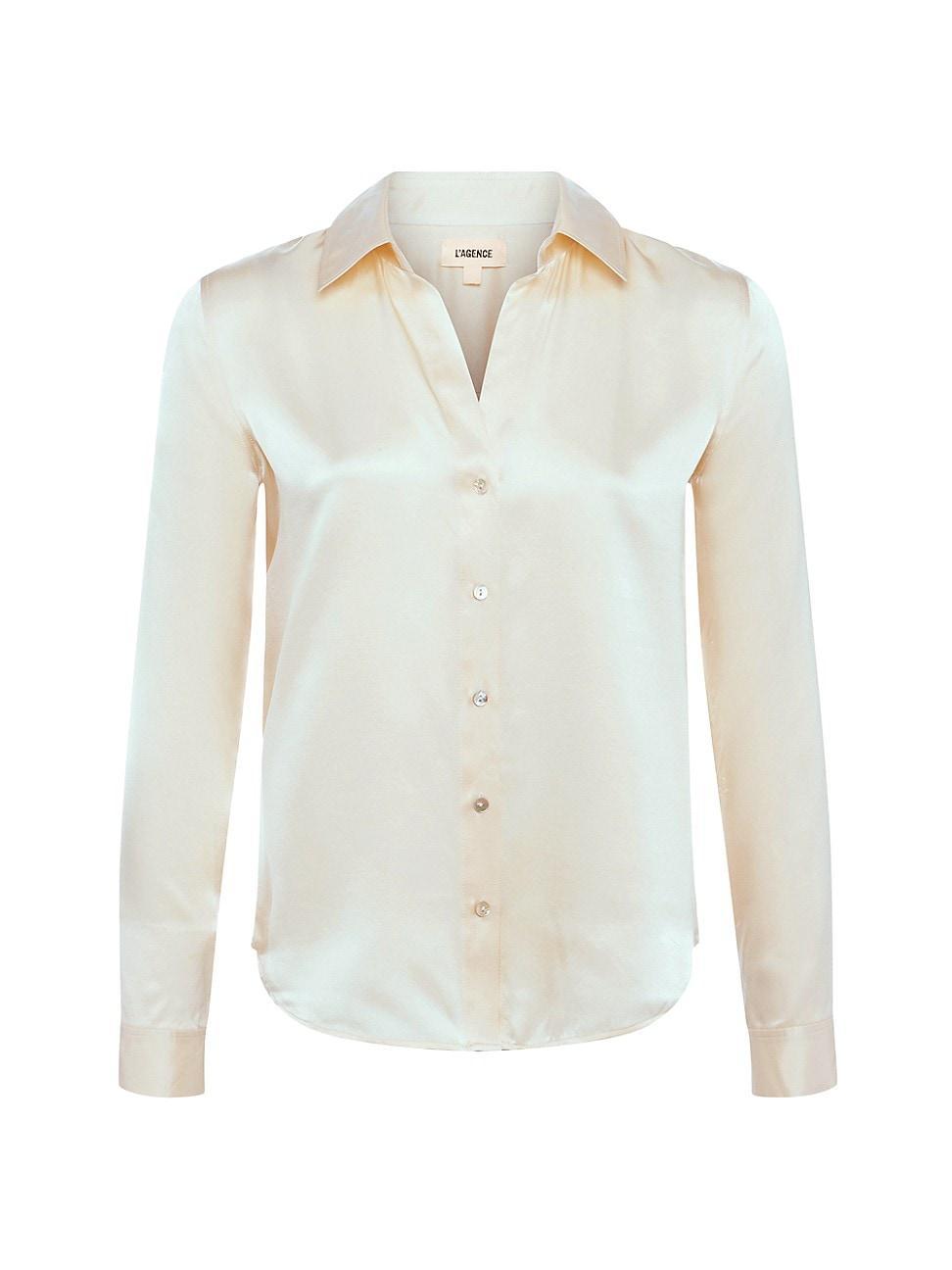 Womens Tyler Silk Satin Blouse Product Image