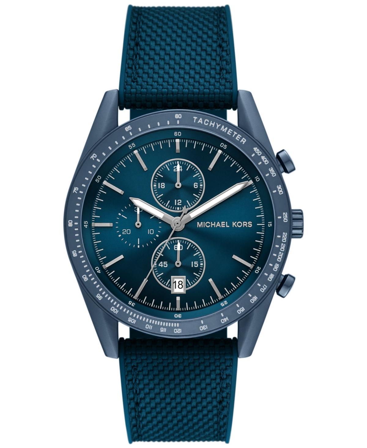 Michael Kors Mens Warren Chronograph Black Nylon Strap Watch Product Image