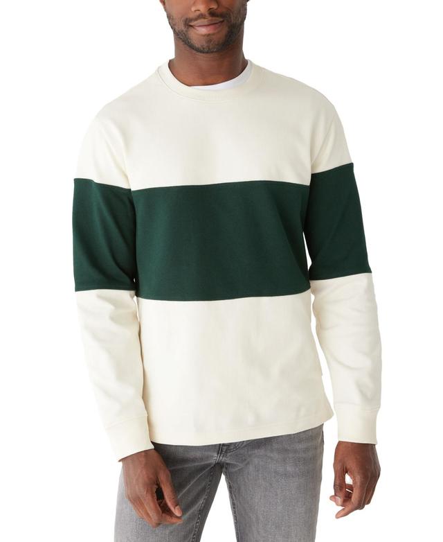 Frank And Oak Mens Relaxed Fit Long Sleeve Rugby Stripe Crewneck Sweater Product Image