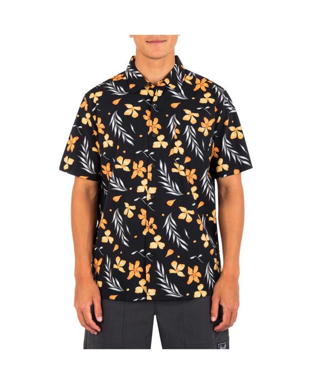 Hurley Mens Rincon Print Short Sleeve Button-Up Shirt Product Image