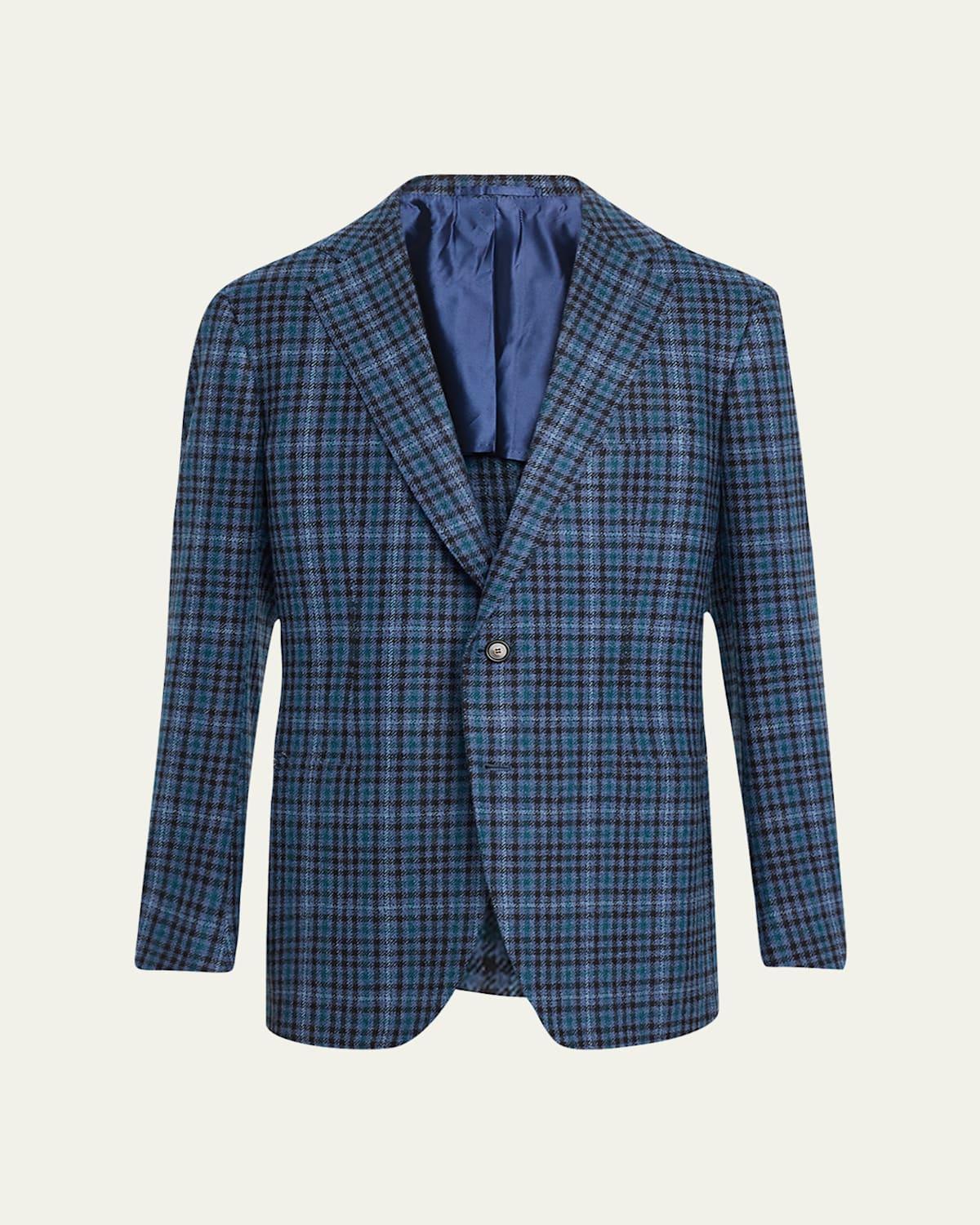 Mens Cashmere-Wool Plaid Sport Coat Product Image