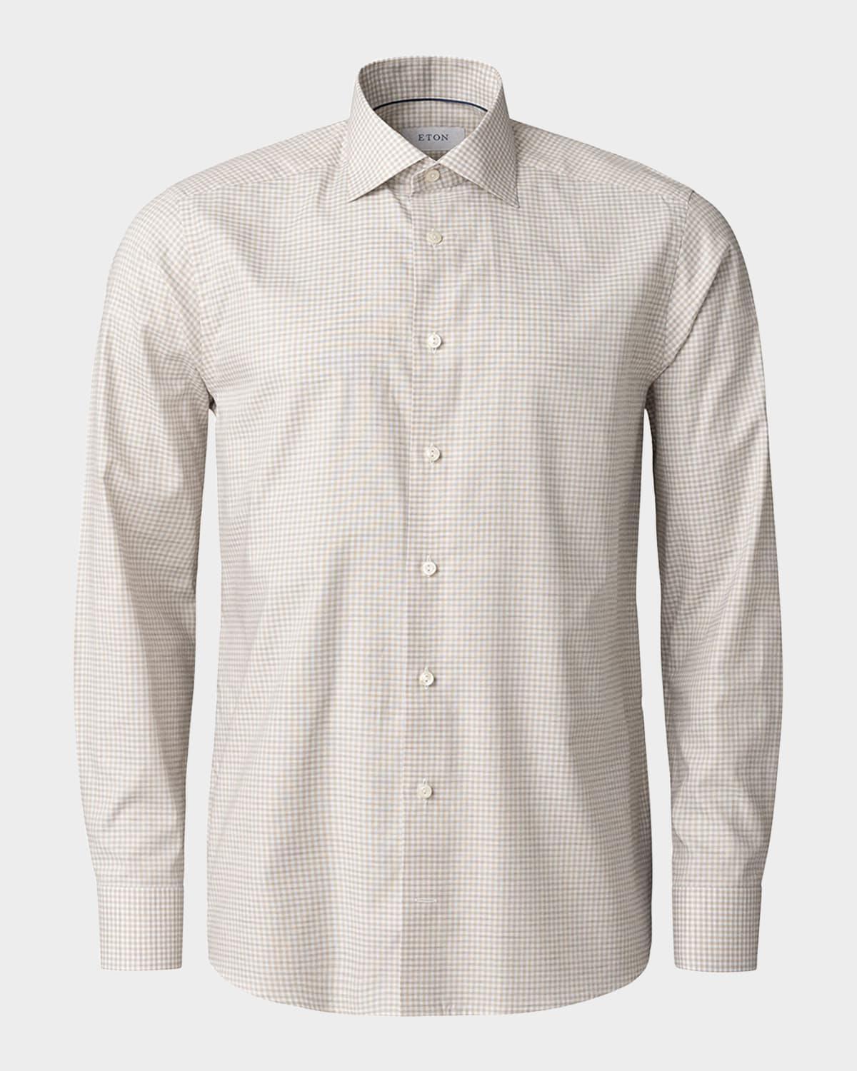 Mens Contemporary Fit Grid Check Sport Shirt Product Image