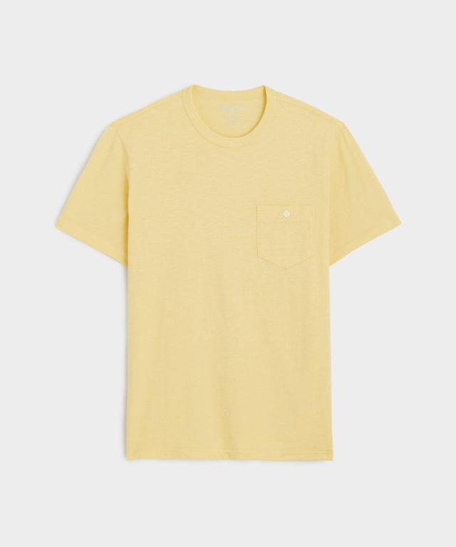 Made in L.A. Homespun Slub Pocket T-Shirt in  Lemon Product Image