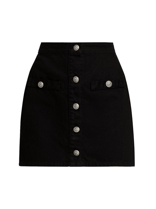 Womens Kris Denim Button-Front Miniskirt Product Image