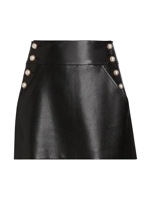 Womens Donald Faux-Leather Miniskirt Product Image