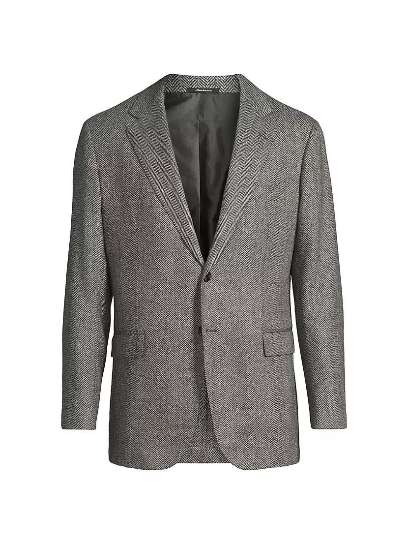 Herringbone Wool Sport Jacket Product Image