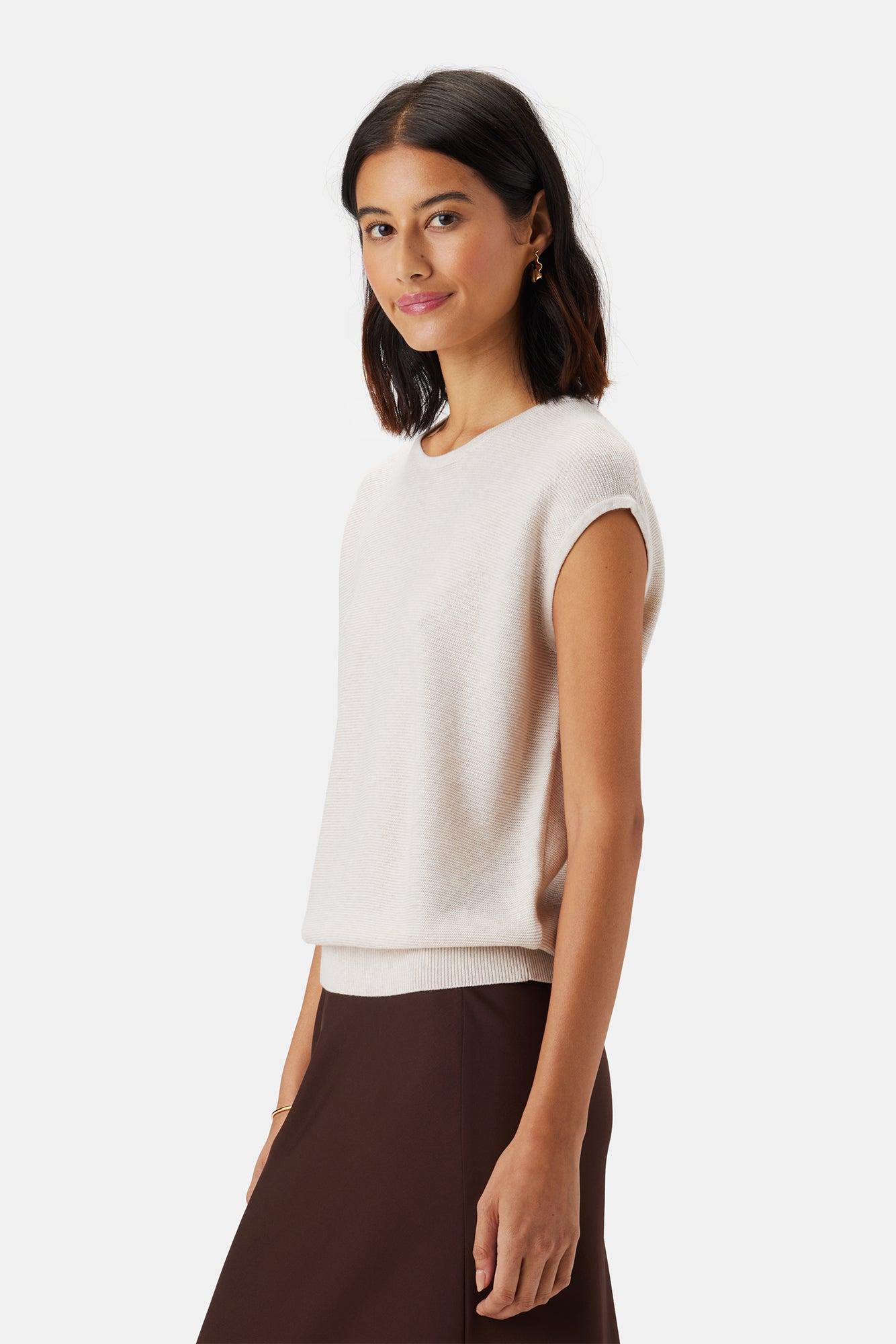 Beline Knit Top - Oat Product Image