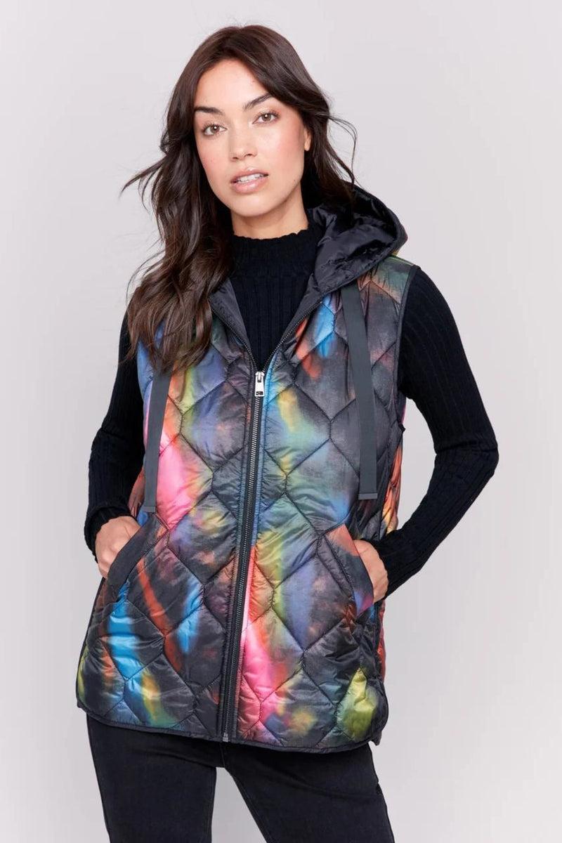 Neon Quilted Puffer Vest Product Image