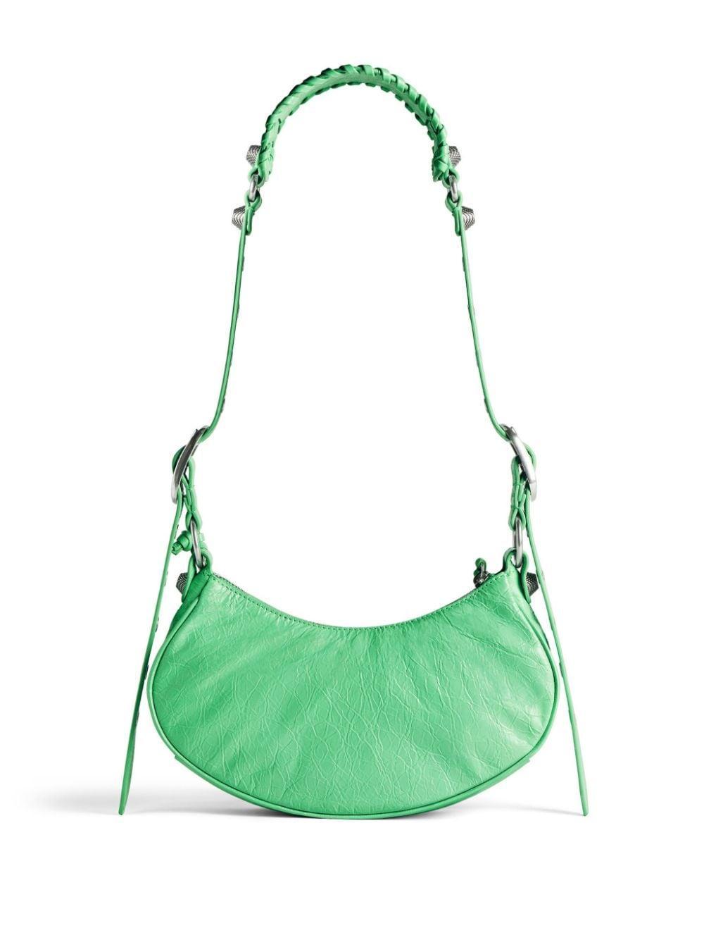 BALENCIAGA Le Cagole Xs Leather Shoulder Bag In Green Product Image