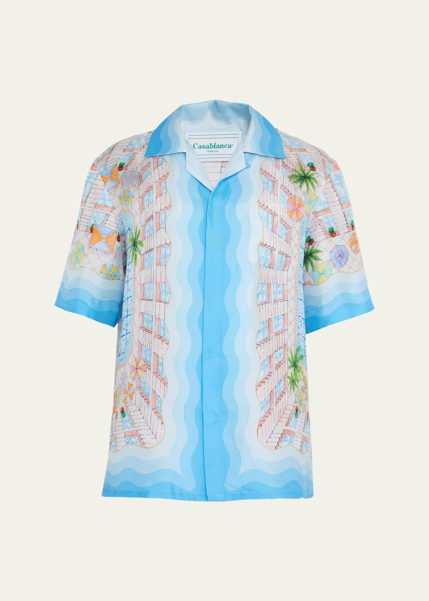 Mens The Dive Graphic Silk Camp Shirt Product Image