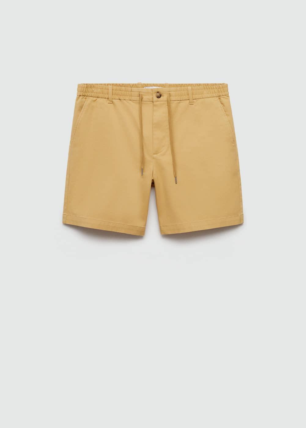 MANGO MAN - Cotton shorts with drawstring mustardMen Product Image