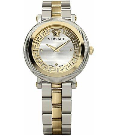 Versace Womens Greca Flourish Quartz Analog Two Tone Stainless Steel Bracelet Watch Product Image