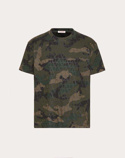 COTTON T-SHIRT WITH TOILE ICONOGRAPHE CAMOUFLAGE PRINT Product Image