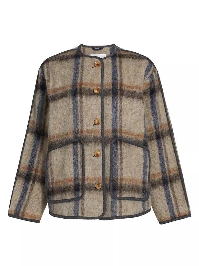 Janet Plaid Wool-Blend Jacket Product Image