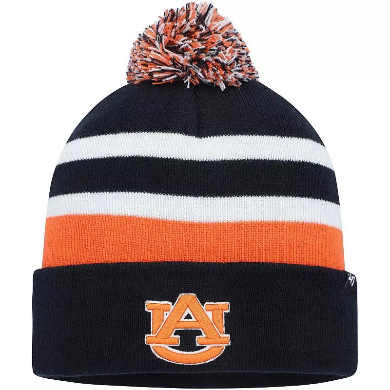 Mens 47 Auburn Tigers State Line Cuffed Knit Hat with Pom, Blue Product Image