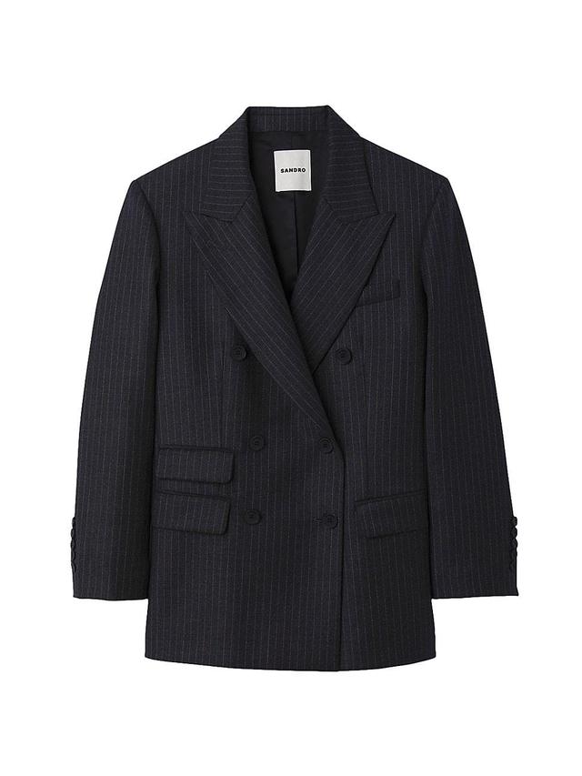 Womens Stripy Suit Blazer Product Image