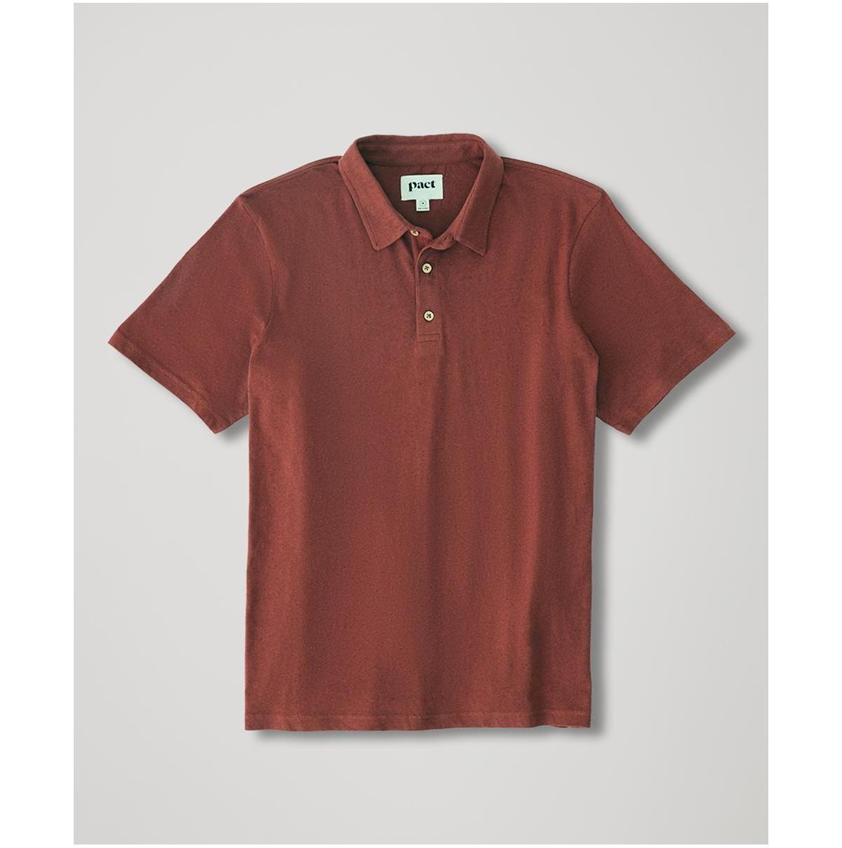 Seaside Linen Blend Polo Shirt Made With Organic Cotton Product Image