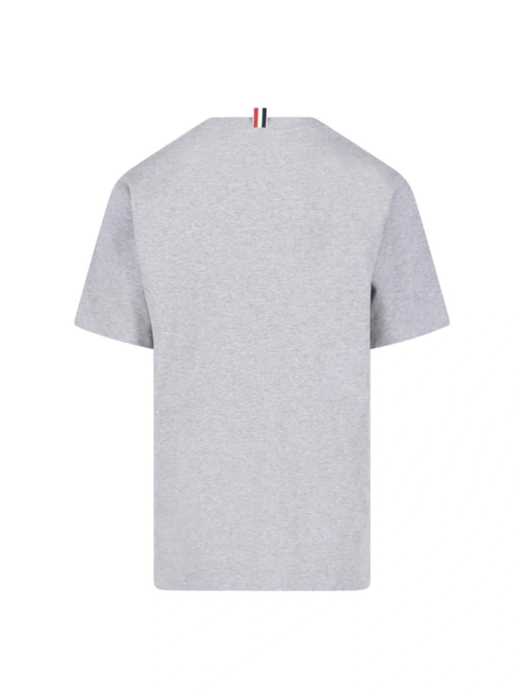 THOM BROWNE T-shirt  Men In Grey Product Image