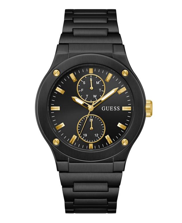 Guess Mens Multi-Function Black Stainless Steel Watch 45mm Product Image