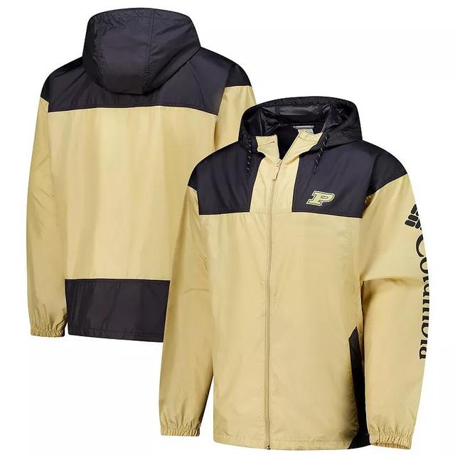 Mens Columbia Purdue Boilermakers Flash Challenger II Omni-Shade Full-Zip Windbreaker Jacket Product Image