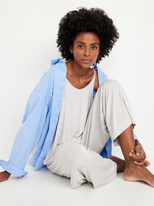 Knit Jersey Pajama Jumpsuit Product Image